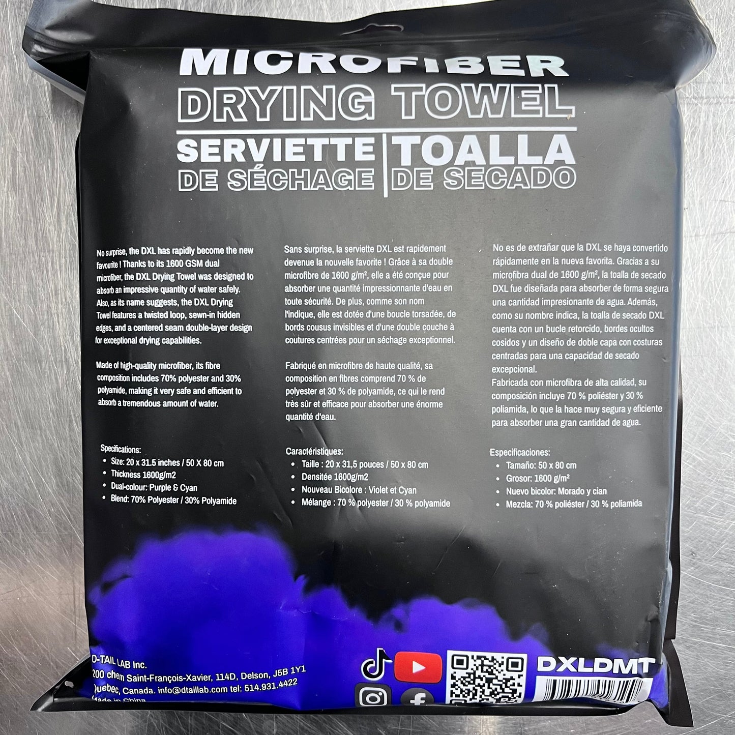 New* Dual Twisted Loop Microfiber Drying Towel 1600 GSM