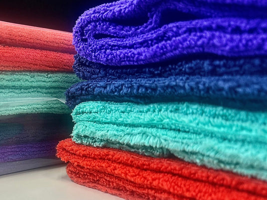 Edgeless 420 GSM Microfiber Towels (4-colors-12-pcs)