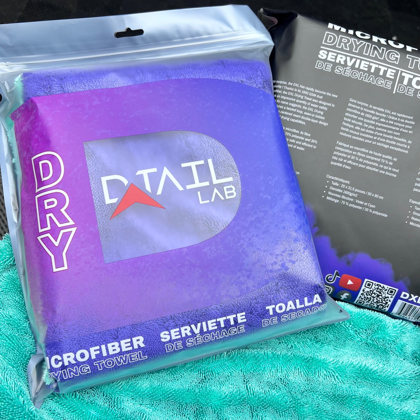 New* Dual Twisted Loop Microfiber Drying Towel 1600 GSM