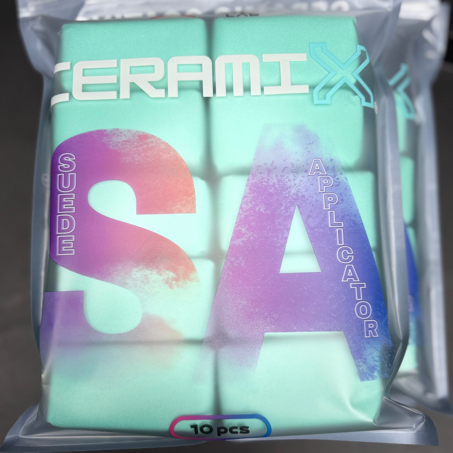 CERAMI-X Mini Microfiber Coating Applicator Sponge w/ Plastic Barrier - 10PCS