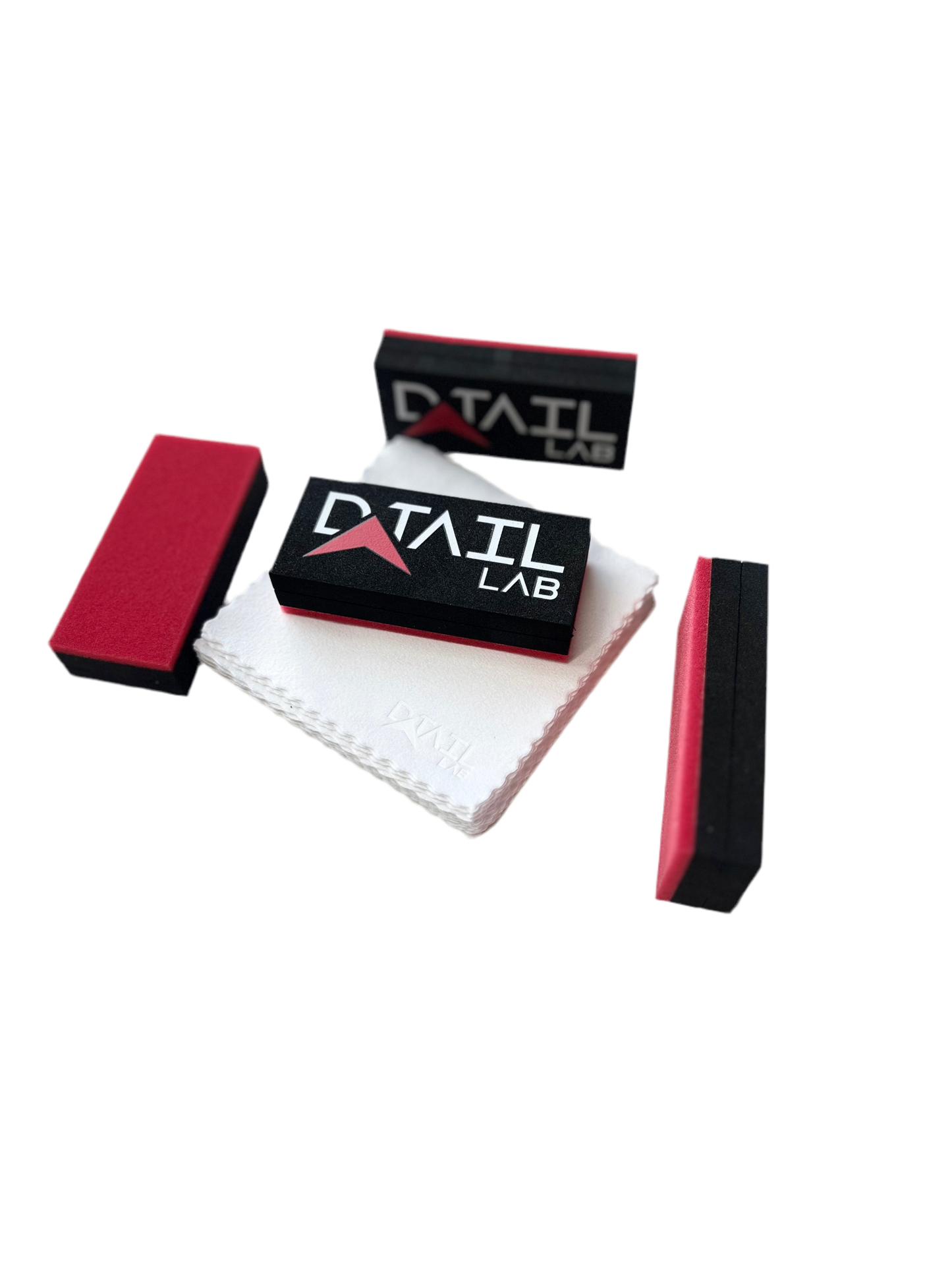 Ceramic Coating Application block and micro-suede swatch